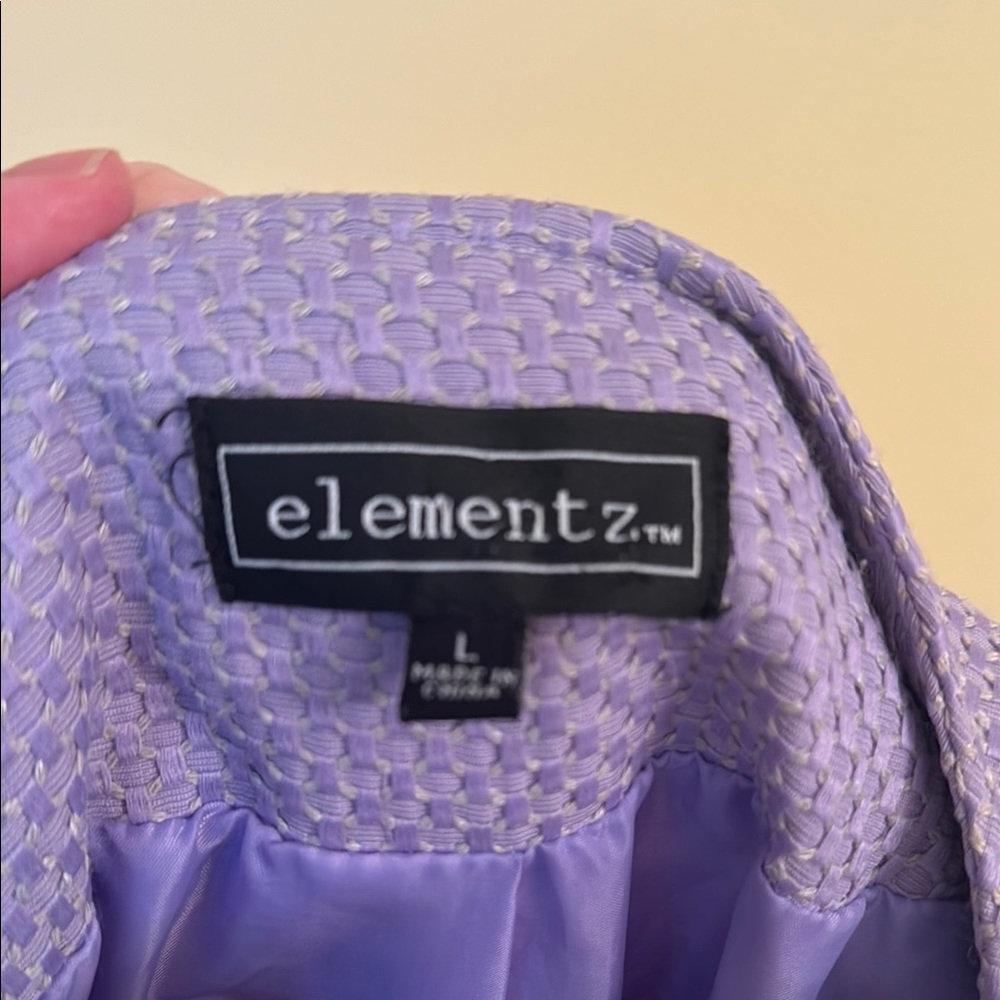 Elementz Lavender Textured Button-Up Jacket - Siz… - image 2